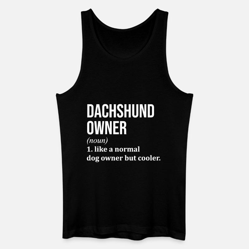 Dackel - Männer Bio Tank Top - Schwarz