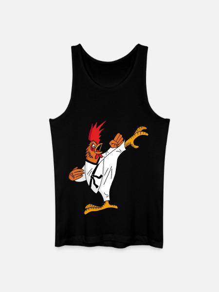 Rooster and Karate - Men’s Organic Tank Top - black