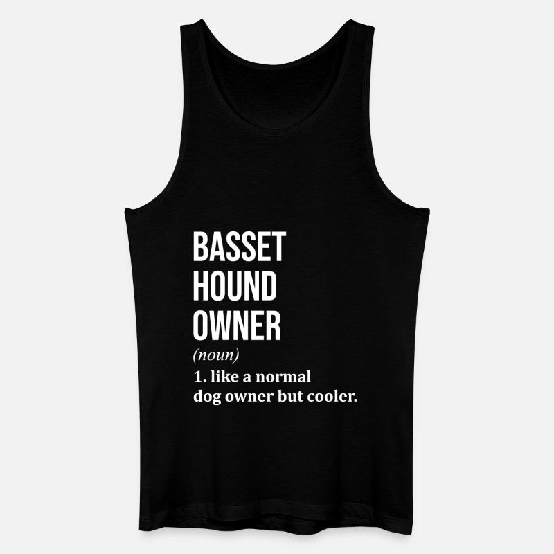 Basset Hund - Männer Bio Tank Top - Schwarz