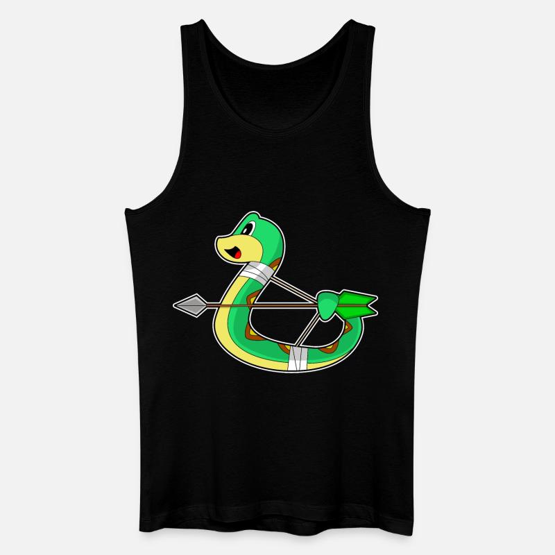 Schlange Bogenschütze Bogen - Männer Bio Tank Top - Schwarz