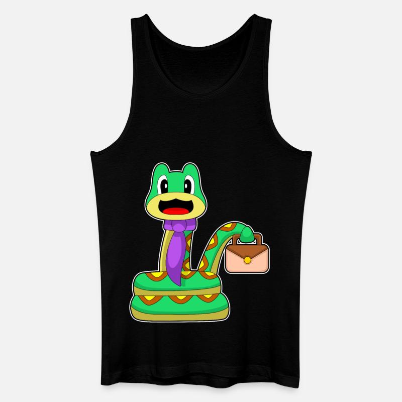 Schlange Handtasche - Männer Bio Tank Top - Schwarz