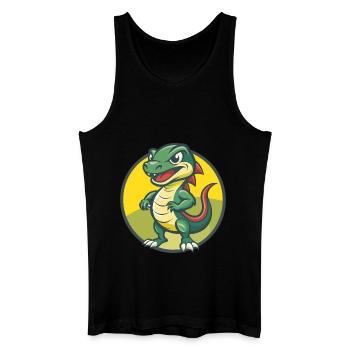 Basilisk Niedliche Kawaii Cartoon Clipart Haustier Tier - Männer Bio Tank Top - Schwarz - Vorne