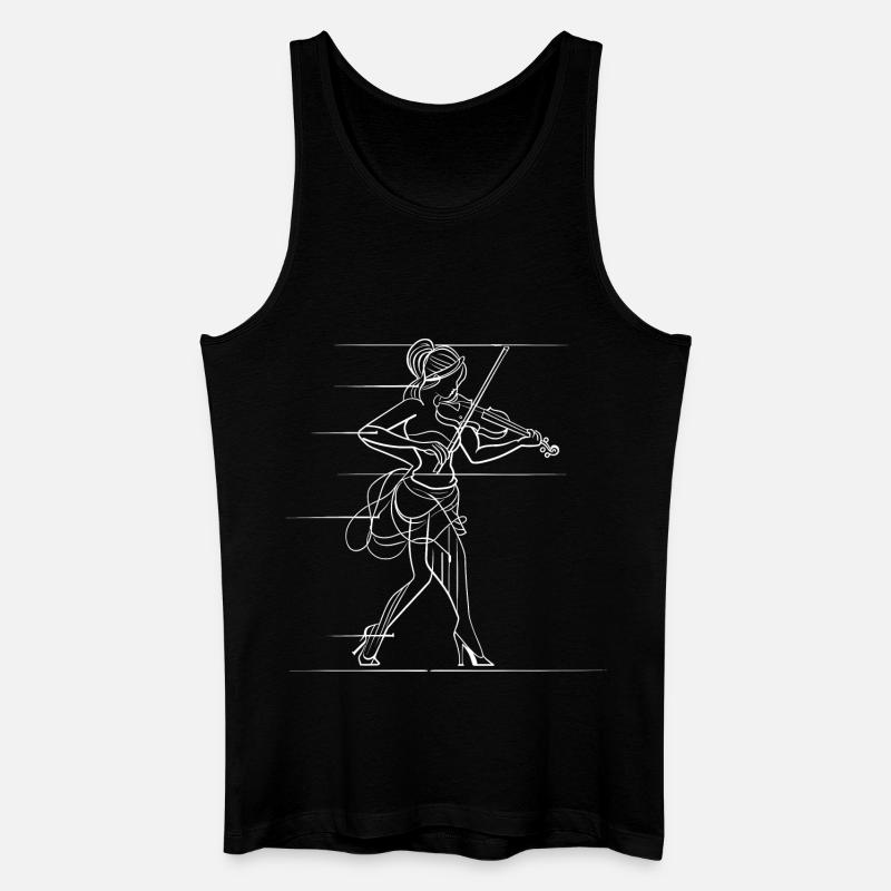 Violinspielerin - Männer Bio Tank Top - Schwarz
