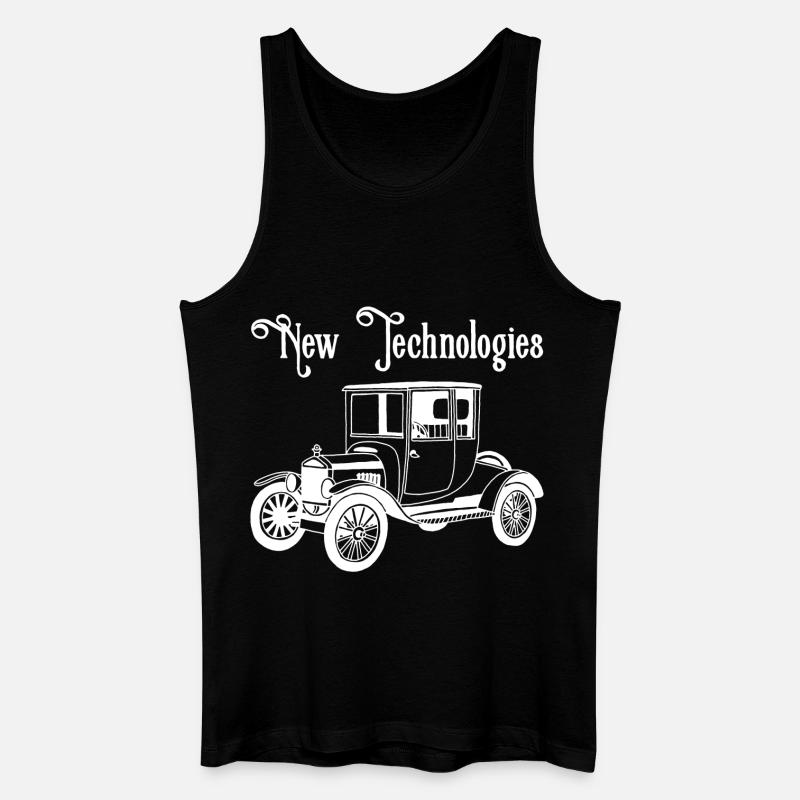 Weißes altes Oldtimer-Auto - Männer Bio Tank Top - Schwarz