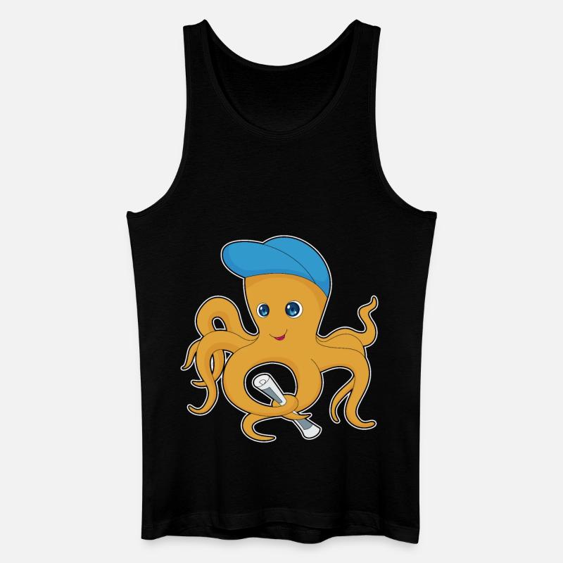 Journal Octopus - Débardeur bio Homme - noir