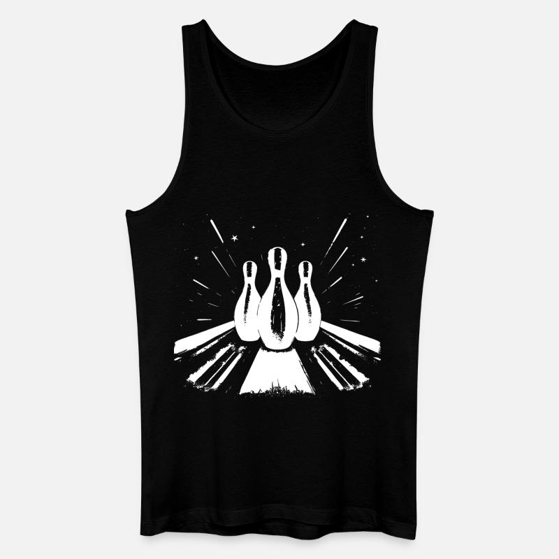 Bowling - Männer Bio Tank Top - Schwarz