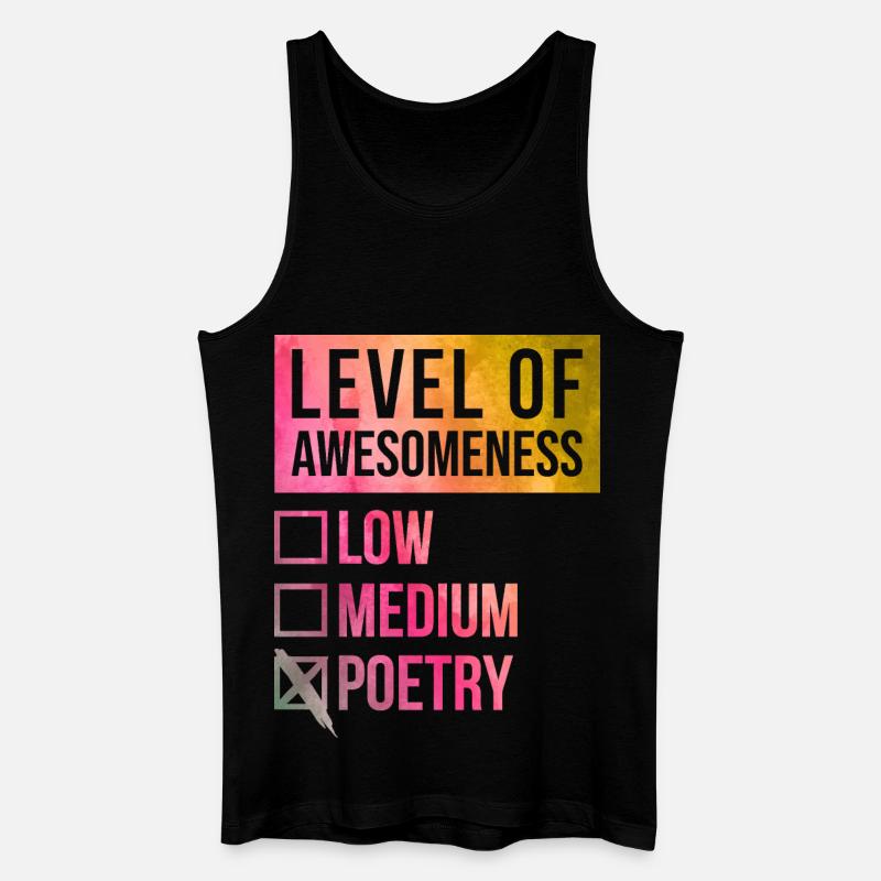 Poesie - Männer Bio Tank Top - Schwarz