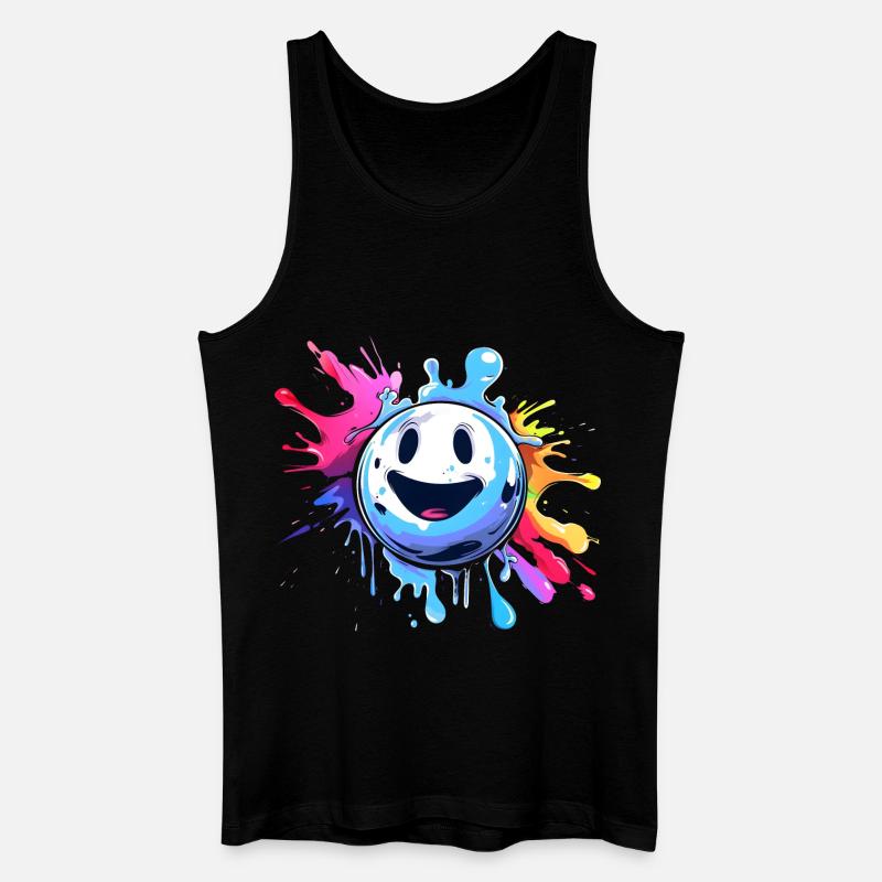 Cartoon Bowlingkugel - Männer Bio Tank Top - Schwarz