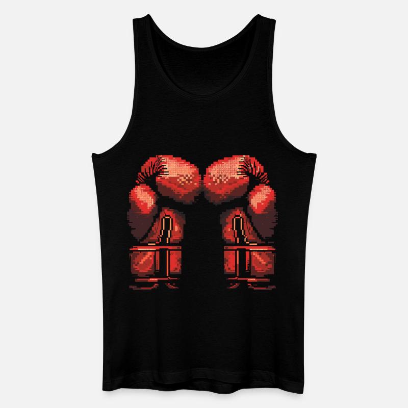 Kickboxhandschuhe Pixel - Männer Bio Tank Top - Schwarz