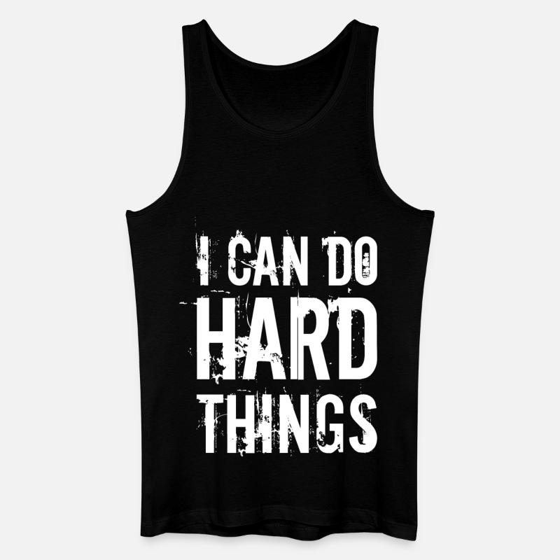 Ich kann schwierige Dinge tun - Männer Bio Tank Top - Schwarz