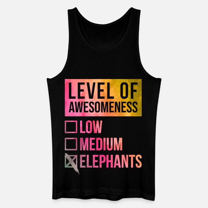 Elefant - Männer Bio Tank Top - Schwarz