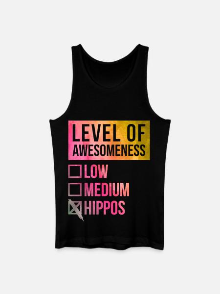 Nilpferd Nilpferd Nilpferd - Männer Bio Tank Top - Schwarz