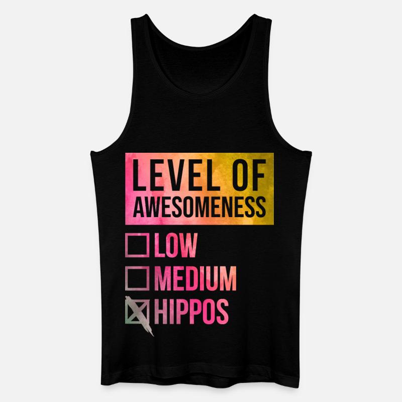 Nilpferd - Männer Bio Tank Top - Schwarz