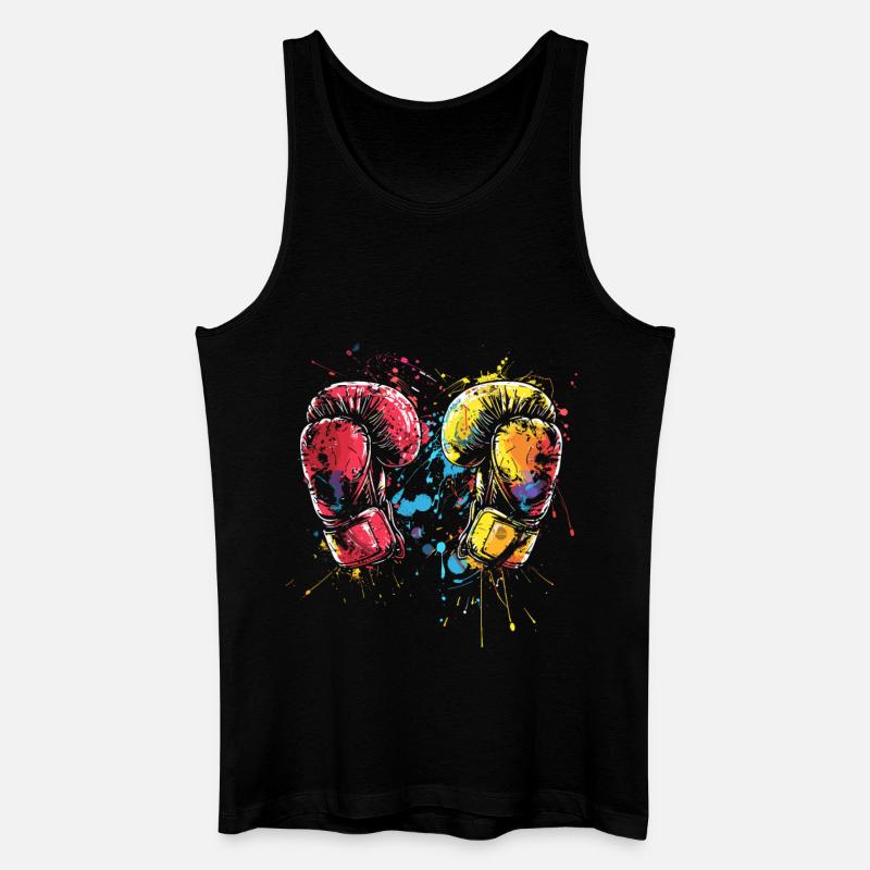 Kickboxhandschuhe - Männer Bio Tank Top - Schwarz