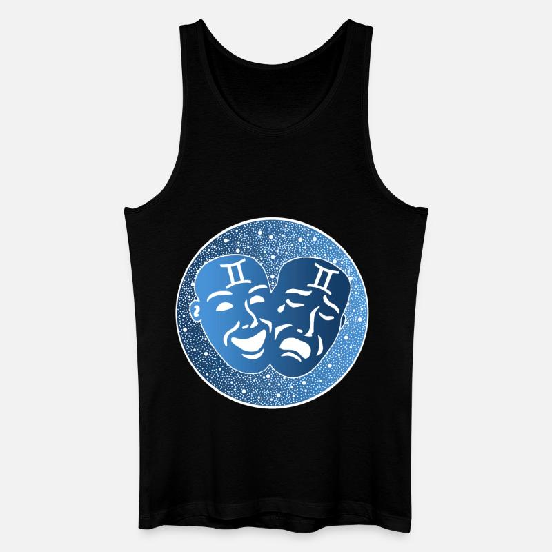Zwillinge Sternzeichen - Männer Bio Tank Top - Schwarz