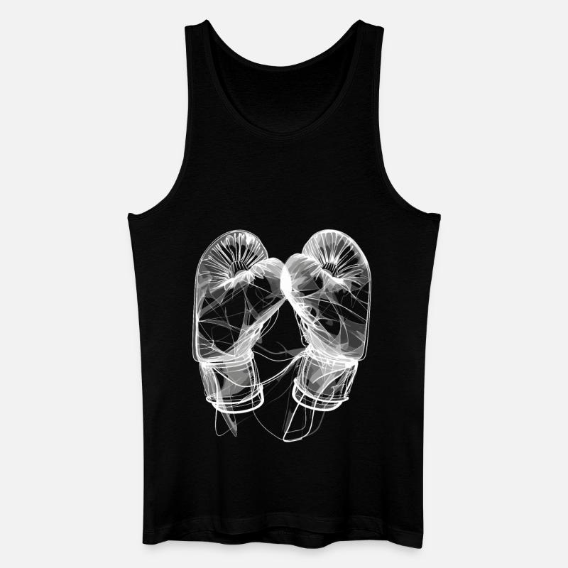 Boxhandschuhe Line Art - Männer Bio Tank Top - Schwarz