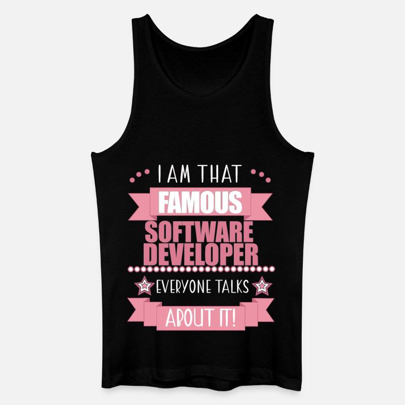 Software Developer Profession Ladies Gift - Men’s Organic Tank Top - black