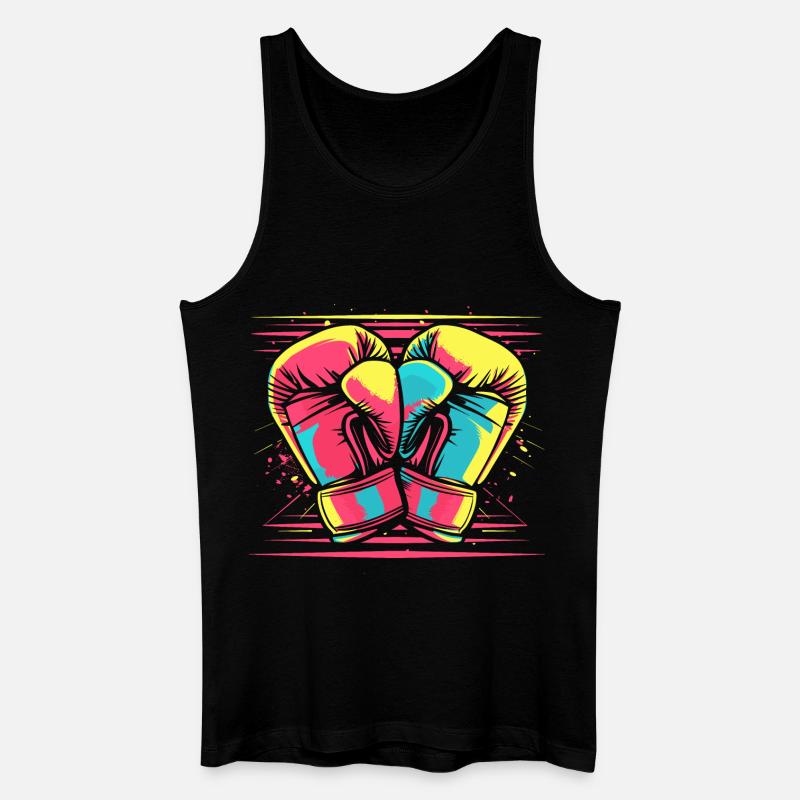 Boxhandschuhe Comic Look - Männer Bio Tank Top - Schwarz
