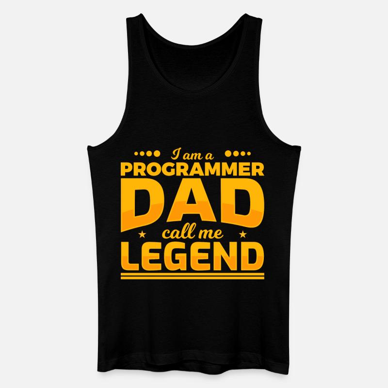 Programmierer Vater - Männer Bio Tank Top - Schwarz
