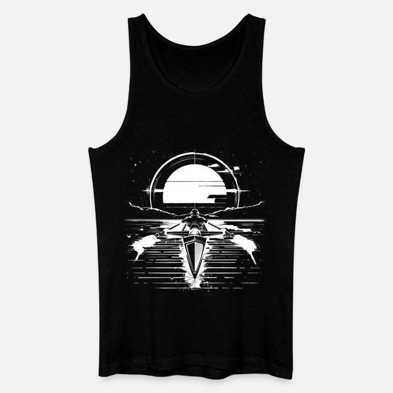 Rudern - Männer Bio Tank Top - Schwarz