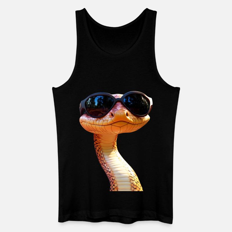 Schlange Python Kobra Mamba Klapperschlange Snake - Männer Bio Tank Top - Schwarz