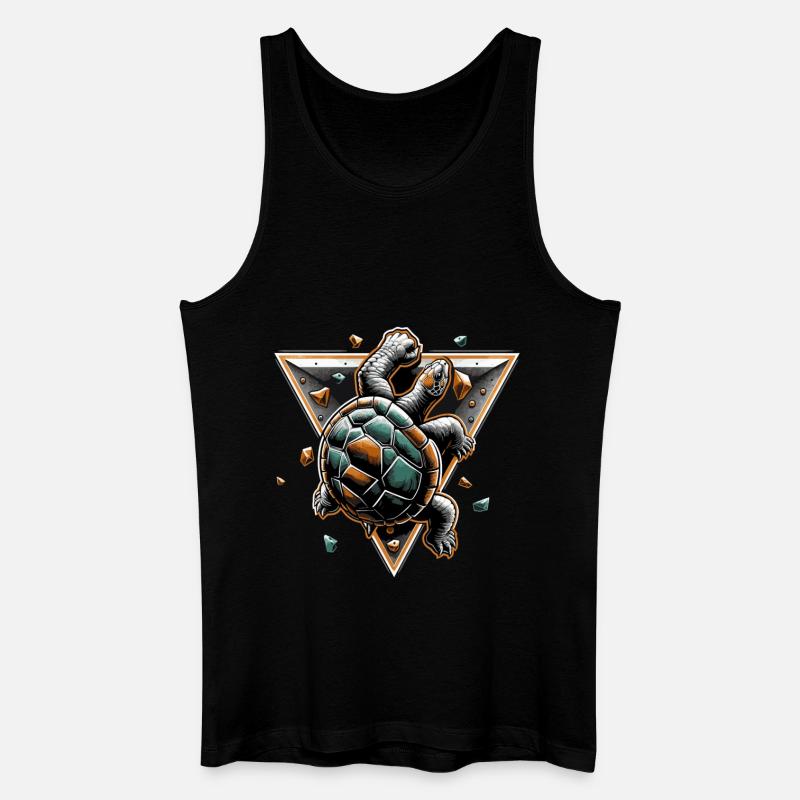 Bouldern Schildkröte Klettern Geschenk - Männer Bio Tank Top - Schwarz