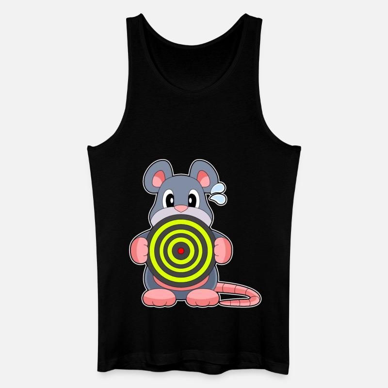 Cible de fléchettes de souris - Débardeur bio Homme - noir