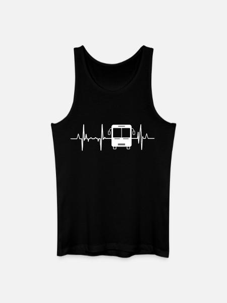 Bus Heartbeat - Men’s Organic Tank Top - black