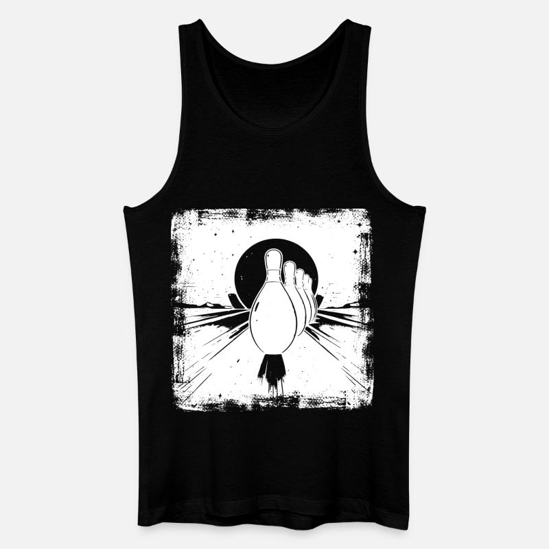 Bowling Pins - Männer Bio Tank Top - Schwarz