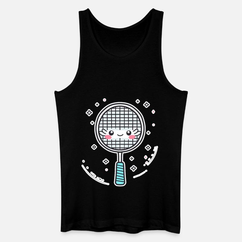 Badmintonschläger Comic Look - Männer Bio Tank Top - Schwarz