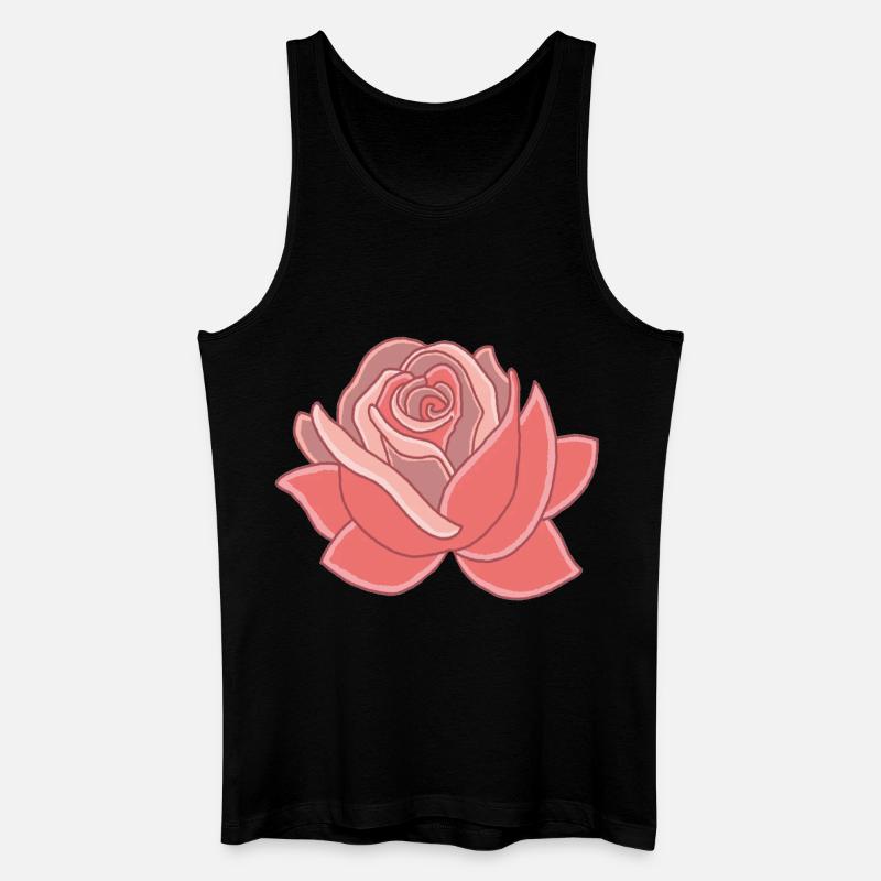 Herz der Rose - Männer Bio Tank Top - Schwarz