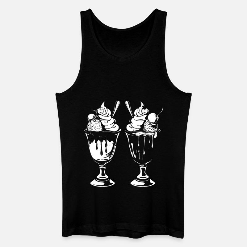 Graphique de coupe glacée - Débardeur bio Homme - noir