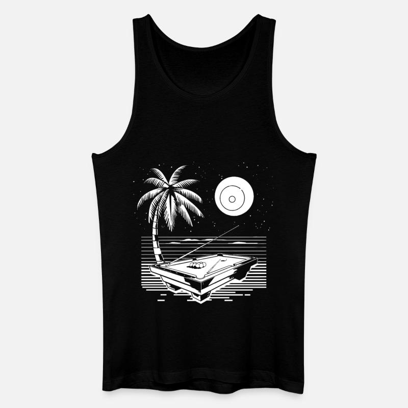 Billard Zeichnung - Männer Bio Tank Top - Schwarz