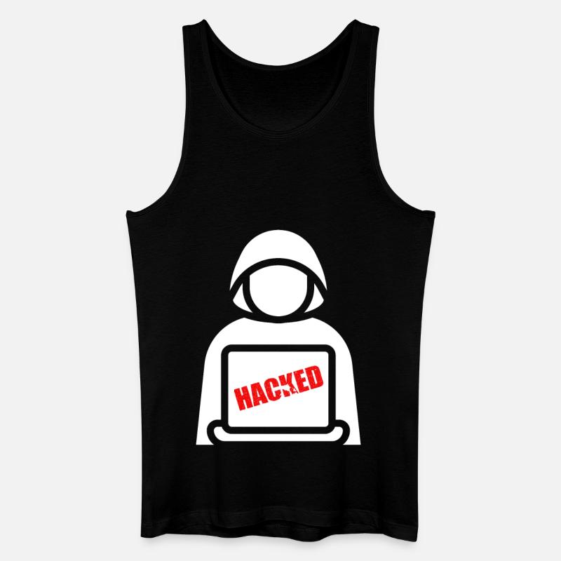 Hacker im Schatten - Männer Bio Tank Top - Schwarz
