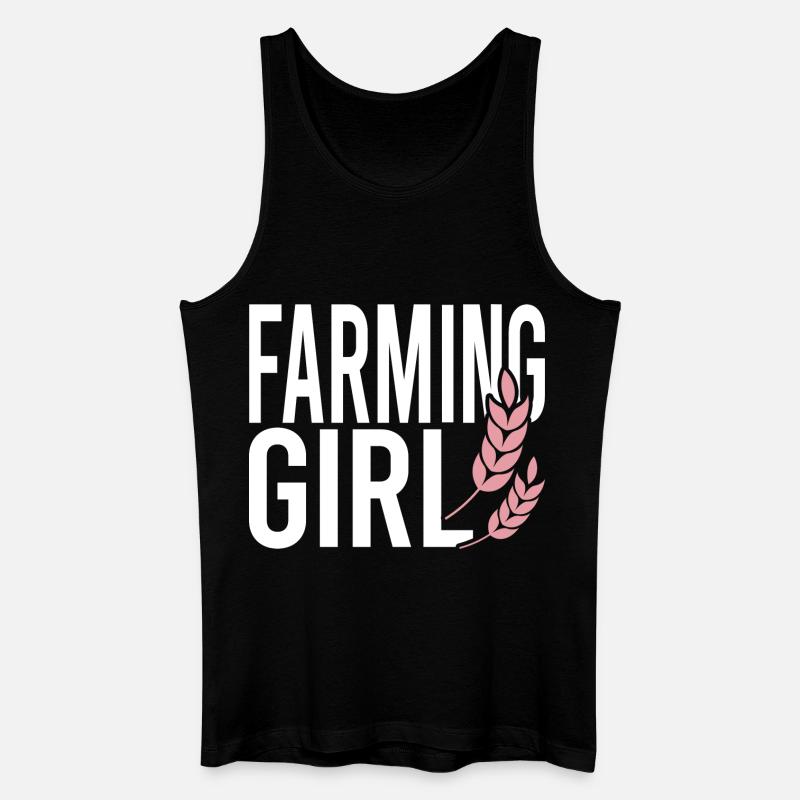 Farming Girl - Männer Bio Tank Top - Schwarz