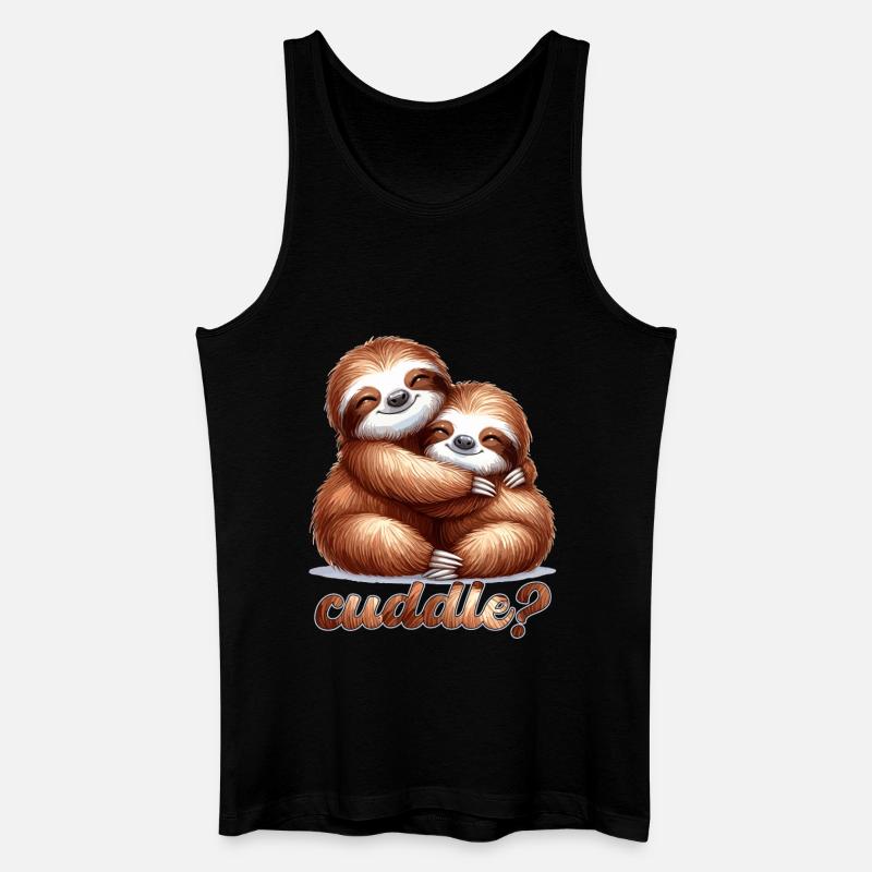 Faultiere Faultier kuscheln Geschenk - Männer Bio Tank Top - Schwarz