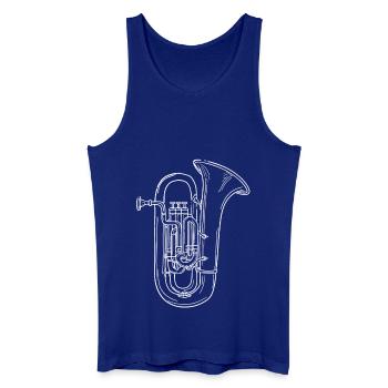 Tuba Sketch - Men’s Organic Tank Top - royal blue - Front