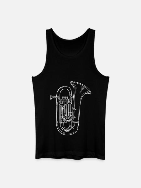 Tuba Sketch - Men’s Organic Tank Top - black