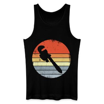 Rohrzange Vintage Look - Männer Bio Tank Top - Schwarz - Vorne