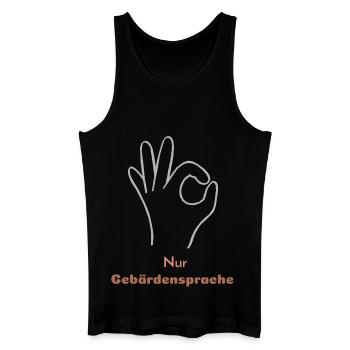Sign language only - Men’s Organic Tank Top - black - Front