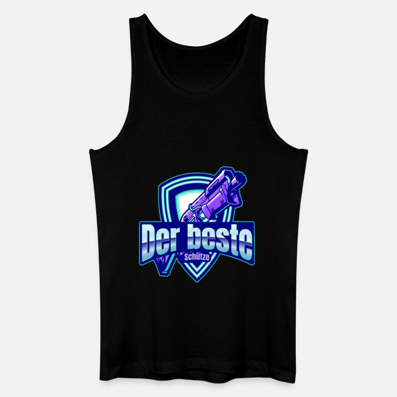 Der beste Schütze - Männer Bio Tank Top - Schwarz