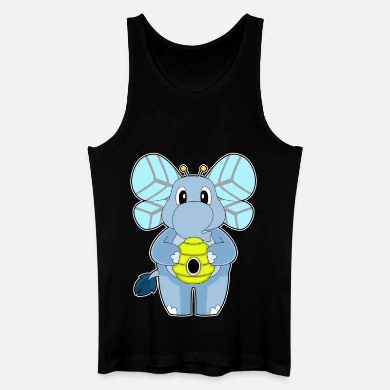 Elefant Bienennest - Männer Bio Tank Top - Schwarz