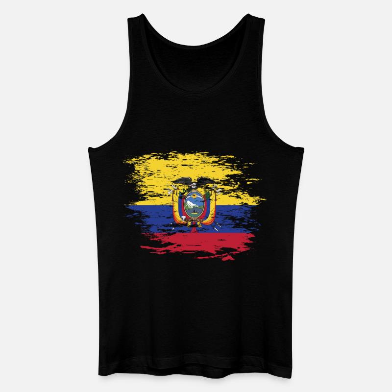 Ecuador Flagge used - Männer Bio Tank Top - Schwarz