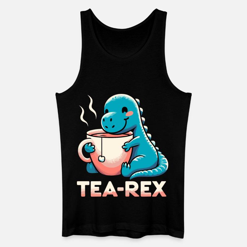 Tee Rex Tee-Rex Teetrinker Geschenk - Männer Bio Tank Top - Schwarz