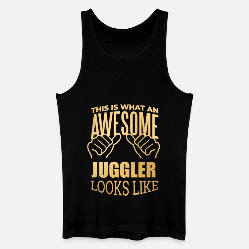 Jonglage - Männer Bio Tank Top - Schwarz