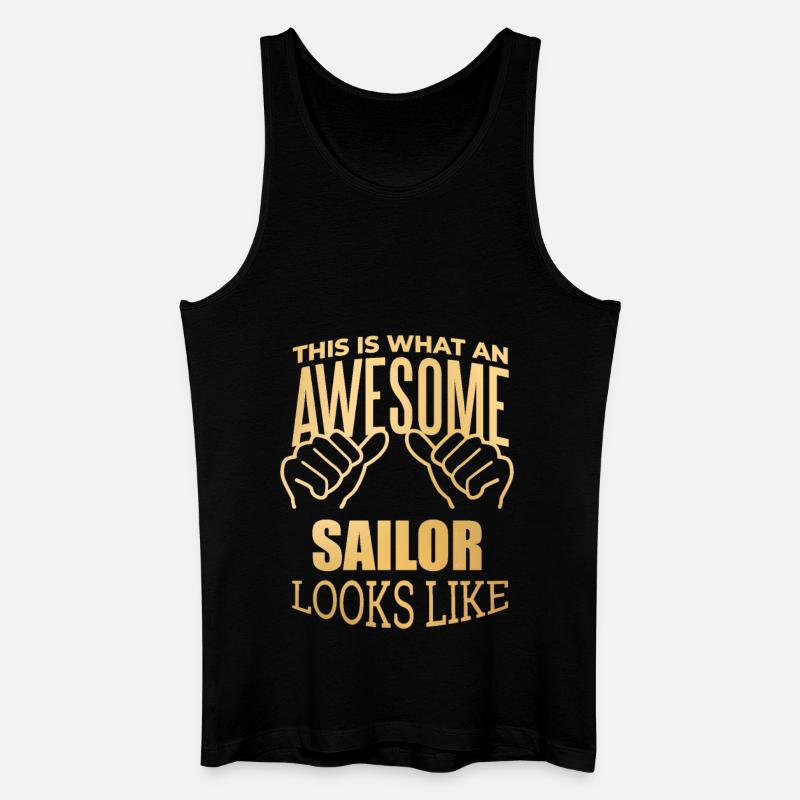 Matrose - Männer Bio Tank Top - Schwarz