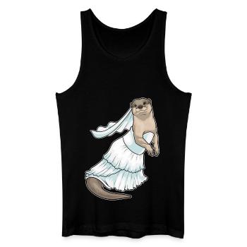 Otter Braut Hochzeitskleid Hochzeit - Männer Bio Tank Top - Schwarz - Vorne