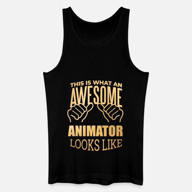 Animation - Männer Bio Tank Top - Schwarz
