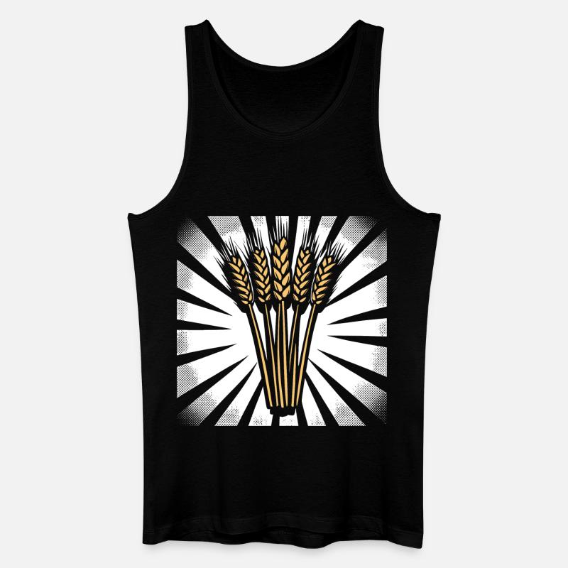 5 Weizenähren Highlight Gold - Männer Bio Tank Top - Schwarz