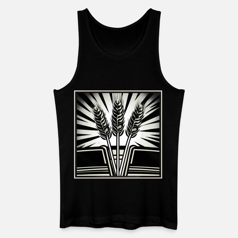 3 Ähren Getreide Weizen - Männer Bio Tank Top - Schwarz